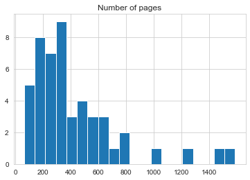 Number of pages